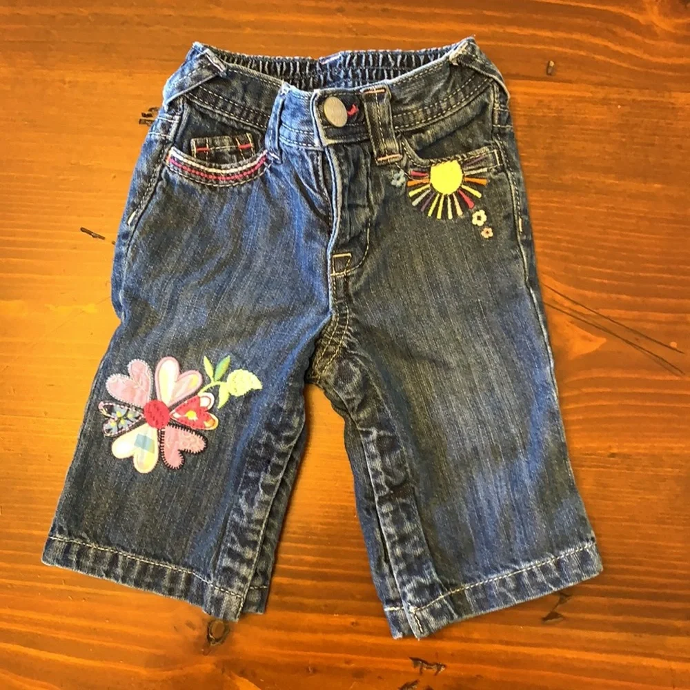 Gap - 3-6 month baby denim,‎ embroidered